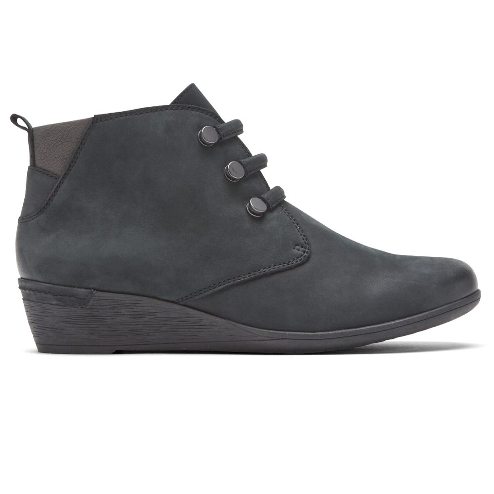 Botas Rockport Mulher Pretas - Cobb Hill Devyn Chukka - 12843ZTJV